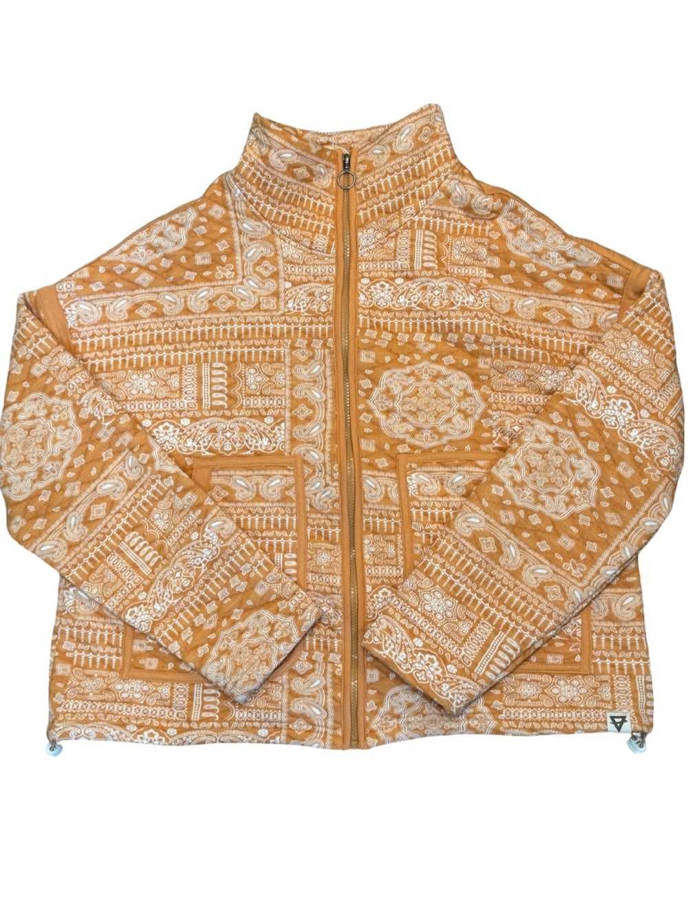 🌞 Liv Outdoor Abby Quilted Paisley-Print Jacket Coat zip-up Sweatshirt bandana